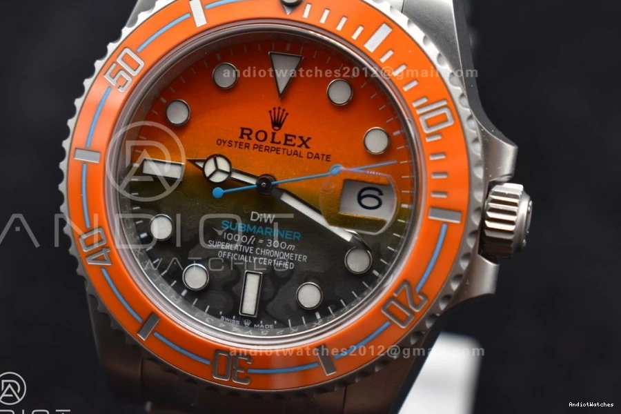 Submariner on Best Bezel 1:1 Stretchable Sandblasted Bracelet Dial Orange SS DIW Edition Orange VSF Black VS Ceramic 1161 0403